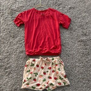 Charming Red and Cream Kids Pajama Set